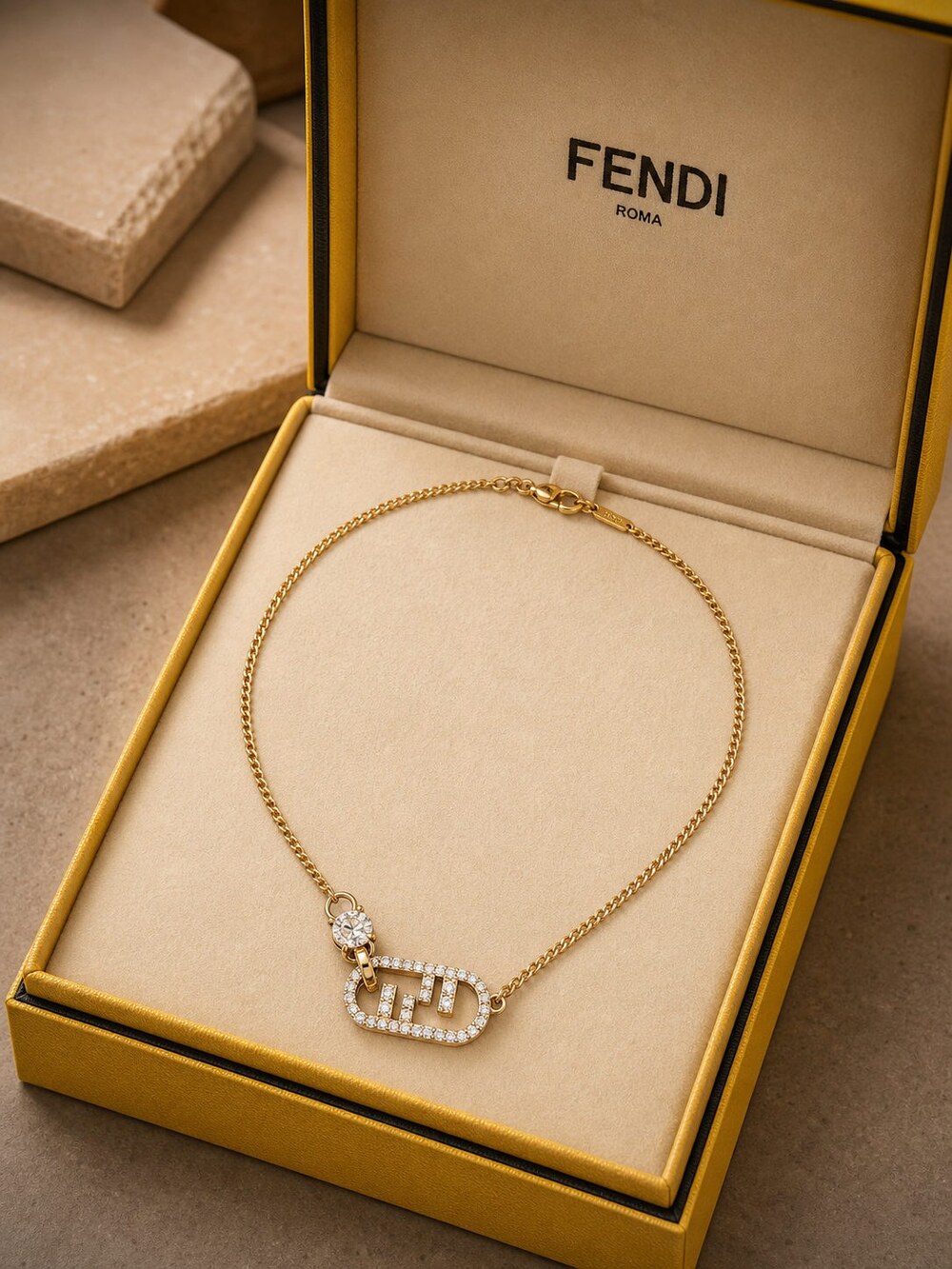 Fendi Modern Designer Necklace Style 2ai | New with Box